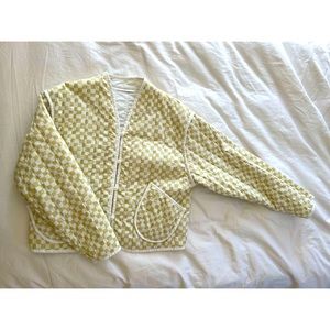 Universal Thread Checked Quilted Jacket size M